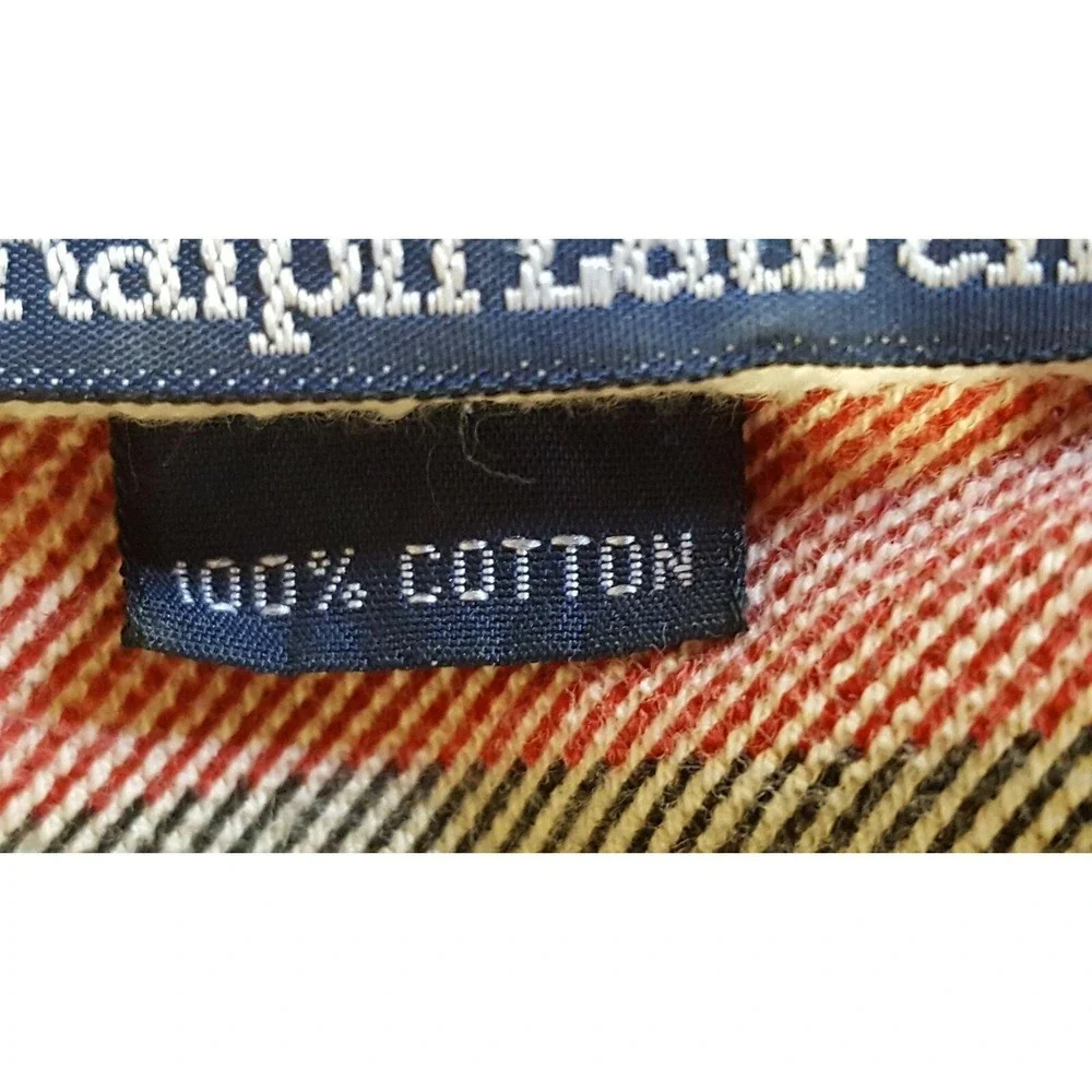 Polo By Ralph Lauren Polo Shirt Men's Large Long Sleeve Plaid Vintage